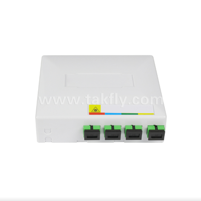 TKS-1806-04D FTTH Fiber Termination Box ∆ιακόλληση γραφείου / τοιχώματος, 4-Port, εσωτερικό, υποστηρίζει τη σύντηξη σύντηξης και τη διαχείριση καλωδίων