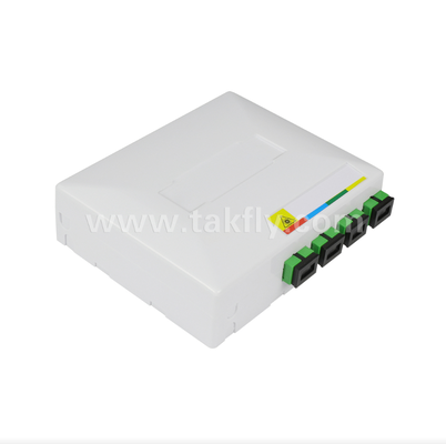 TKS-1806-04D FTTH Fiber Termination Box ∆ιακόλληση γραφείου / τοιχώματος, 4-Port, εσωτερικό, υποστηρίζει τη σύντηξη σύντηξης και τη διαχείριση καλωδίων