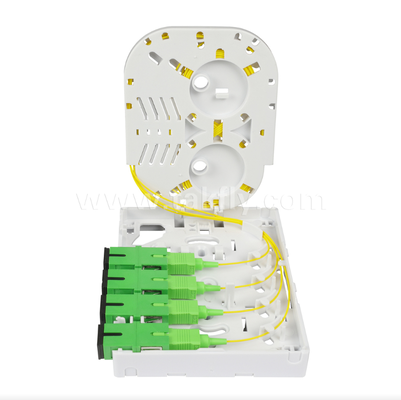 TKS-1806-04D FTTH Fiber Termination Box ∆ιακόλληση γραφείου / τοιχώματος, 4-Port, εσωτερικό, υποστηρίζει τη σύντηξη σύντηξης και τη διαχείριση καλωδίων