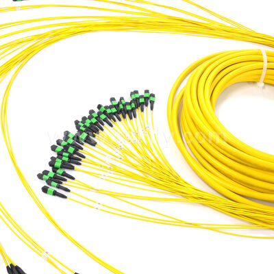 Amphenol Προσαρμοσμένα 288 ίνες 0,35dB Max Insertion Loss Singlemode OS2 MPO Τραμβό καλώδιο για κέντρο δεδομένων