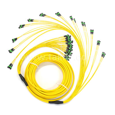 Amphenol Προσαρμοσμένα 288 ίνες 0,35dB Max Insertion Loss Singlemode OS2 MPO Τραμβό καλώδιο για κέντρο δεδομένων