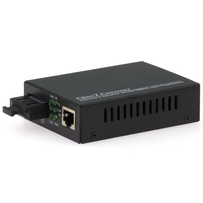Διπλός ενιαίος μετατροπέας μέσων οπτικών ινών Sc 10M/100M/1000M για το δίκτυο Ethernet