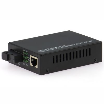 Διπλός ενιαίος μετατροπέας μέσων οπτικών ινών Sc 10M/100M/1000M για το δίκτυο Ethernet