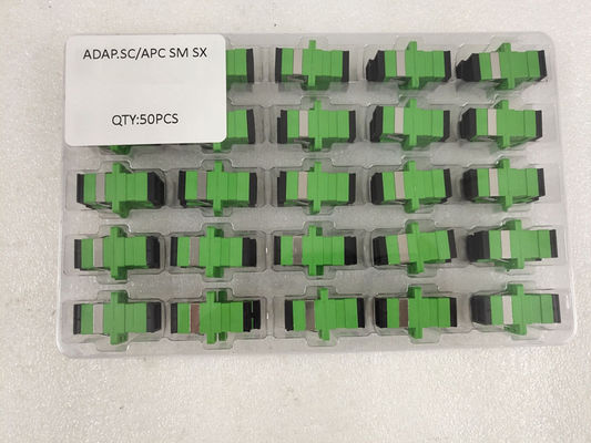 APC Sc μονοκατευθυντικός πράσινος προσαρμοστής οπτικών ινών για το τελικό κιβώτιο