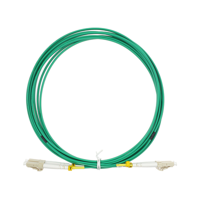 LC πολλαπλού τρόπου πράσινο χρώμα καλωδίων ινών σκοινιού μπαλωμάτων UPC διπλό OM3 LSZH