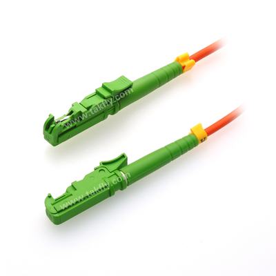 E2000 APC πράσινο σκοινί μπαλωμάτων καλωδίων πολλαπλού τρόπου ινών συνδετήρων καλωδίων οπτικών ινών