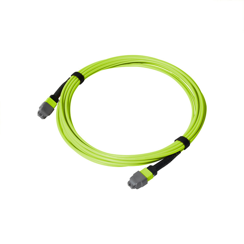 24-Fiber Multi Mode MPO MTP Fiber Optic Cable In Lime Green LSZH Jacket Το καλώδιο είναι με 24 μορφές πολυσύνθετης ίνες.