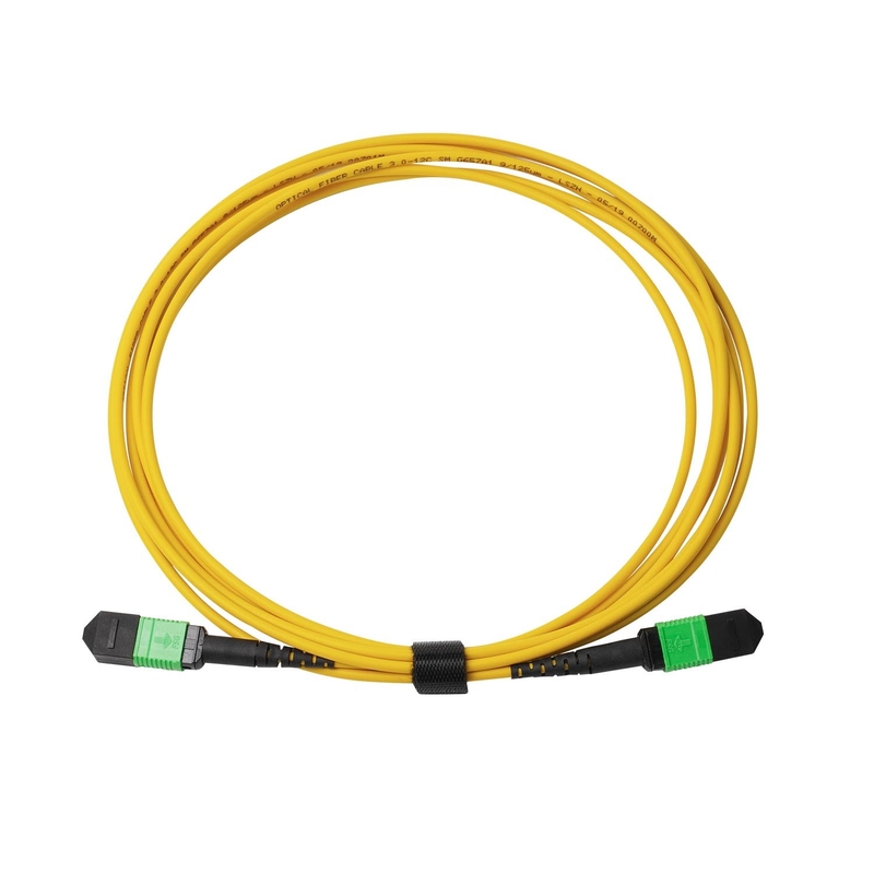 3m 10ft MTP-12 APC Γυναίκα σε MTP-12 APC Γυναίκα Μονάδα λειτουργίας OS2 Πλήρης MPO Patch Cord Κίτρινος