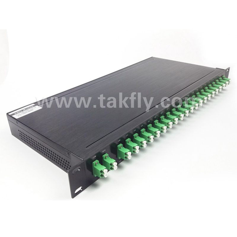 100GHz AWG 40CH DWDM MUX DEMUX με ύψος ινών -100-0μm και διάμετρο καλωδίου 0,9mm