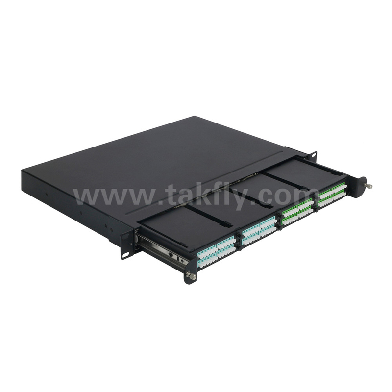 1U Rack Mount 24F MPO-LC MTP Patch Panel υψηλής πυκνότητας 96F για κέντρο δεδομένων