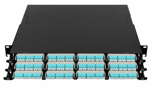 144 Πυρήνας Υπερ-υψηλής πυκνότητας MPO Patch Panel Height 1U για κέντρο δεδομένων