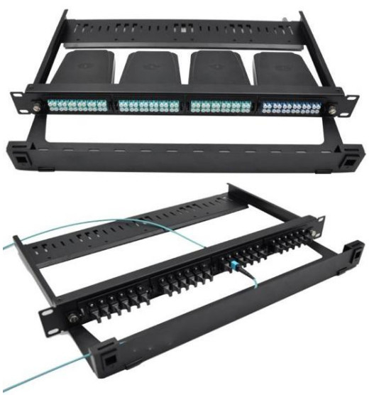 1U MPO MTP Fiber Optic Patch Panel 24 Port Για Κέντρο Δεδομένων