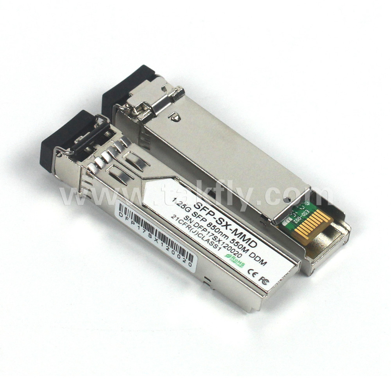 1.25G SFP 850NM 550M MMF DDM LC CISCO JUNIPER HUAWEI συμβατή SFP Οπτική μονάδα μεταδότης
