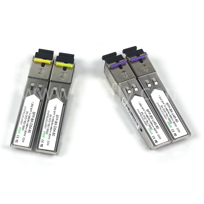 1.25G SFP BIDI ΟΠΤΙΚΟΣ ΤΡΑΝΣΙΒΕΡΣ ΜΟΔΥΛΟΣ Tx1490/Rx1550nm 80KM SMF DDM LC CISCO JUNIPER HUAWEI συμβατός