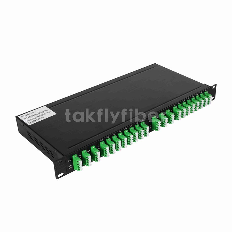 16CH DWDM MUX DEMUX με οθόνη και θύρα επέκτασης 1625nm OTDR και EDFA