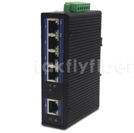 Βιομηχανικός διακόπτης PoE 4 θύρα 10/100Mbps PoE + 1 θύρα 10/100Mbps Ethernet