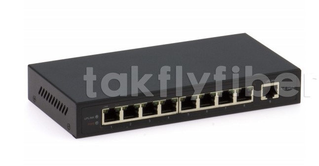 DF-1E-8EP 8-Port 10/100Mbps Γρήγορος διακόπτης Ethernet με μη συσσωματωτική υγρασία 0-95%