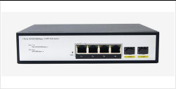 DF-2F-4GP 2-Port 10/100/1000Mbps 4+2 Uplink Fiber Ports Gigabit Poe Network Switcher
