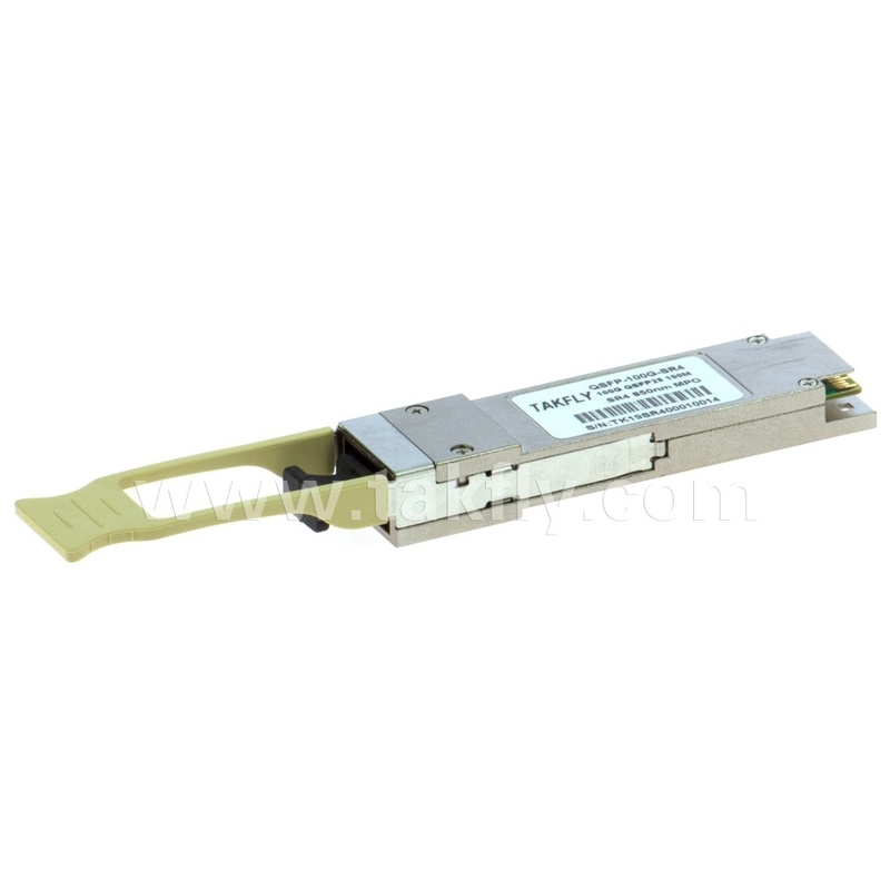 100Gbps QSFP28 SR4 850nm 100m MPO με DDM Transceiver Μέχρι 27.952 Gbps Ταχύτητα δεδομένων ανά κανάλι