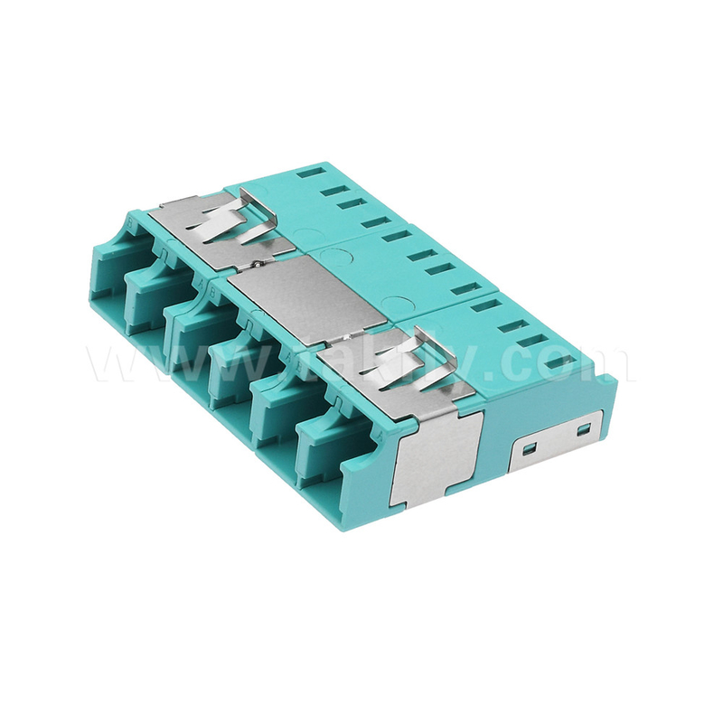 Πολυμερές στίλβωσης APC 6 θυρών LC Quad Dust Proof Adapter V2 για Γρήγορες και Ακριβείς Συνδέσεις Οπτικών Ινών
