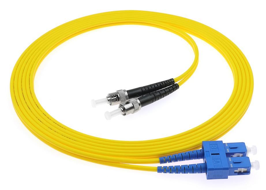 ST-ST Duplex Fiber Optic Patch Cord PVC/LSZH/TPU UPC and APC