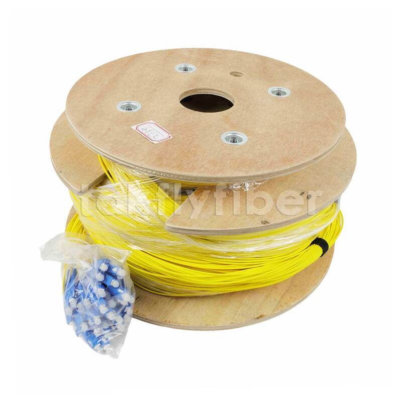 48 πυρήνες G657A OS2 Προεπιλεγμένο καλώδιο διακοπής Fanout Pigtail με προσαρμοσμένο μήκος για κέντρο δεδομένων FTTH