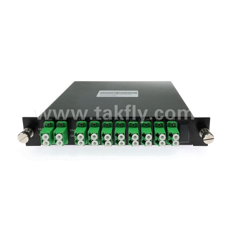 DWDM 8+1Κανάλι MUX+DEMUX LGX Μονάδα οπτικών ινών για κέντρα δεδομένων Telecom 5G