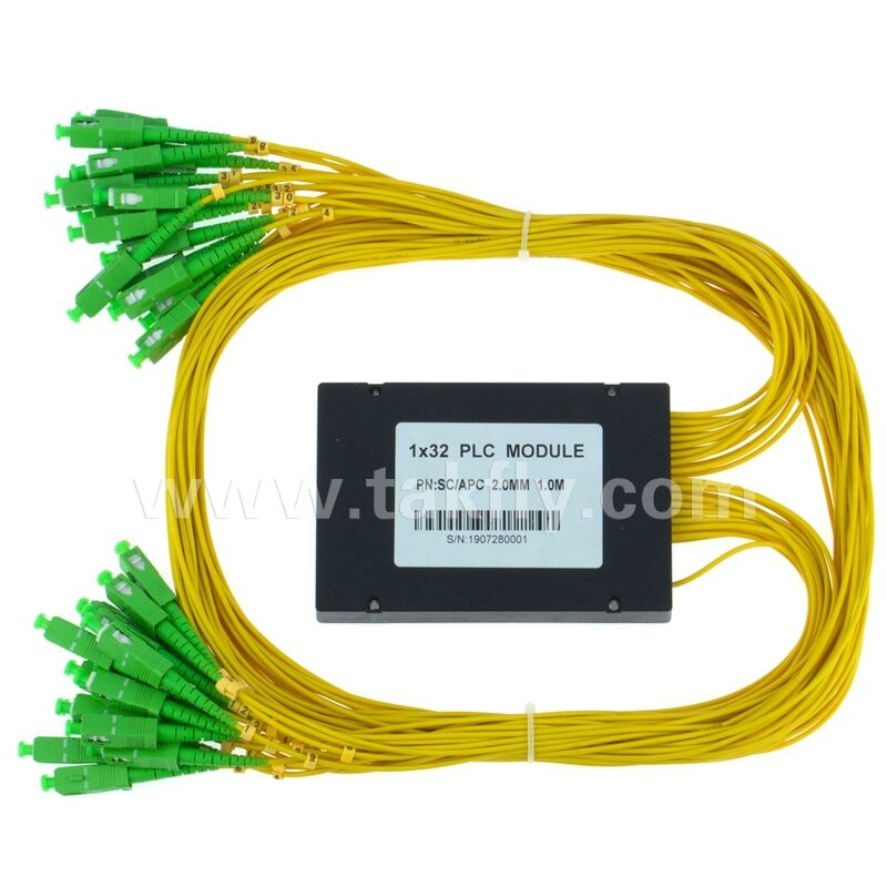 Οπτικός Διαχωριστής PLC ABS κουτί 1xN SC APC/UPC για Fttx Τηλεπικοινωνίες Κέντρο Δεδομένων