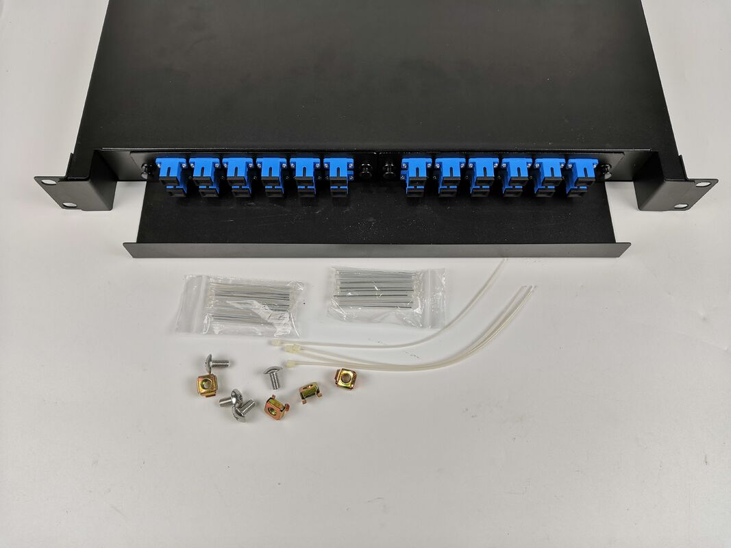 24 Core Slidable 19 Inch Rack-Mount Fiber Optic Distribution Frame with Simplified Cable Management