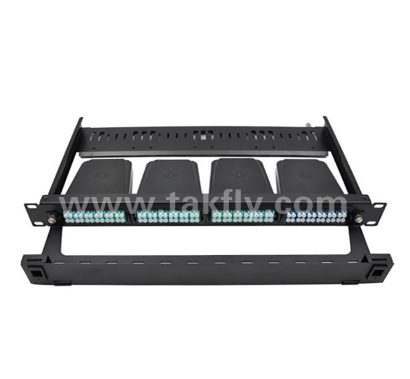 1U 24-Port MPO/MTP Patch Panel ️ 19" Rack-Mount, υψηλής πυκνότητας, υποστηρίζει προσυνδεδεμένα MPO Module Boxes & LC/MPO Adapter Panels, για καλωδίωση κυψελών ινών κέντρου δεδομένων