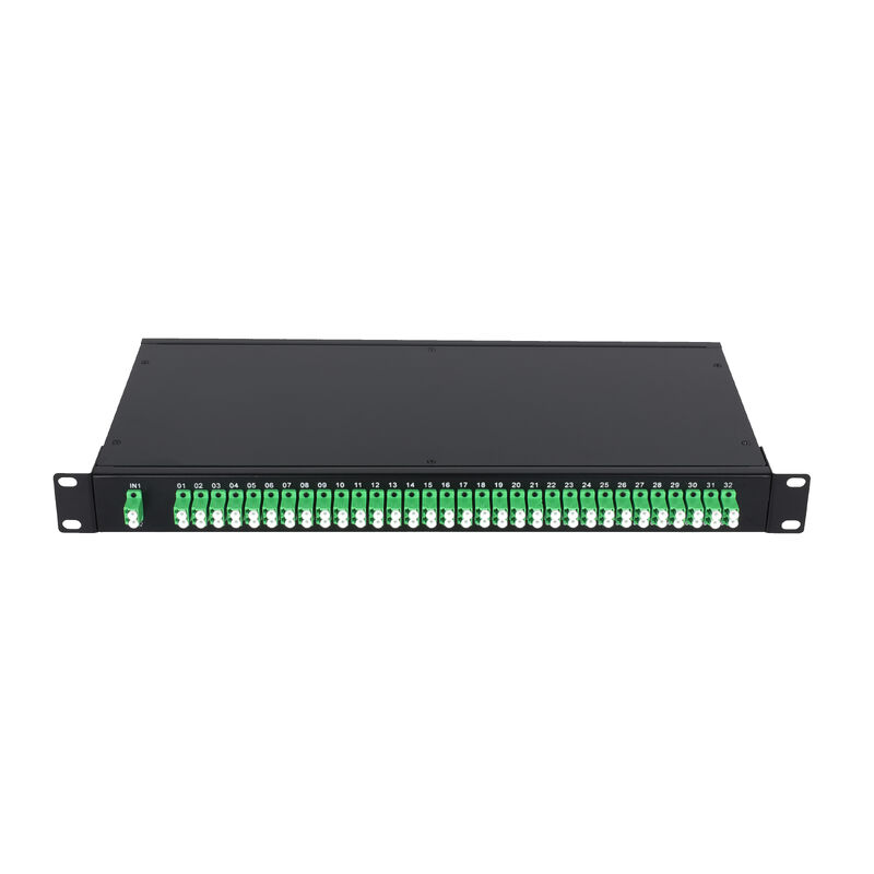 OEM 1U 19Inch 2x64 Rack Mount LC Fiber Optic PLC Splitter για το κέντρο δεδομένων FTTx