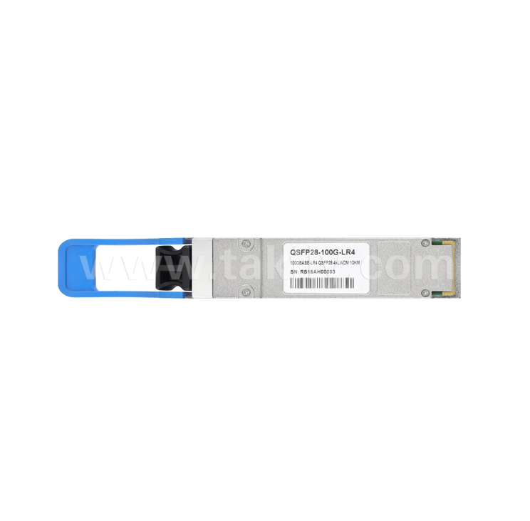 Οπτικός πομποδέκτης TKQS28-100G-LR4 100Gbps QSFP28 – 10km, 4 κανάλια LAN-WDM (1295.56-1309.14nm), EML Laser, PIN Receiver, Συμβατός με 100GBASE-LR4