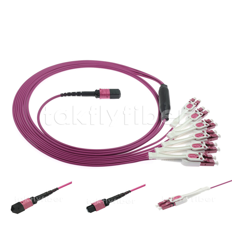 Σκοινί MPO/PC/F-LC/UPC Uniboot 12F μπαλωμάτων MPO πολλαπλού τρόπου