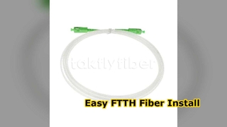 FTTH 2.0*3.0mm Διαφανές Invisible Indoor Optic Fiber Patchcord SCAPC to SCAPC